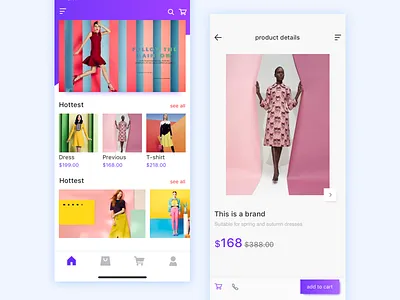 Try to make a new e-commerce product shop shopping ui 卡 应用 设计 颜色