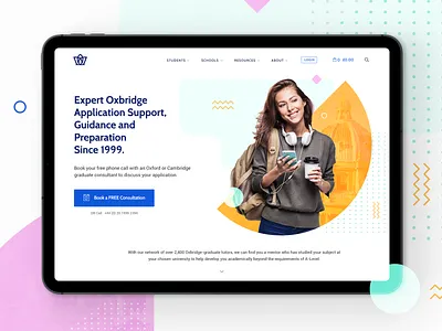 Tutoring Website concept creative design ui ux layout