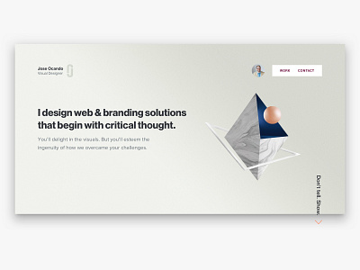 New Portfolio abstract header hero illustration portfolio ui website