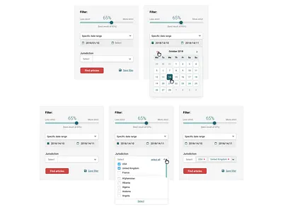 Calender and Multiselect flow calendar dropdown filter forms interface design multiselect related content semantic slider ui design user interface design ux design