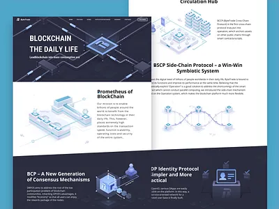 ByteTrade Web-Blockchain the daily life ai app design illustration illustrations logo ps ui web