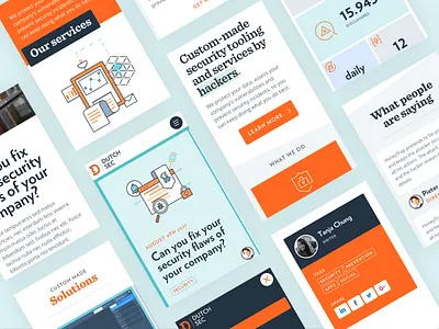 DutchSec website design design hacking hoefler mobile responsive security sentinal typography ui ux verlag website