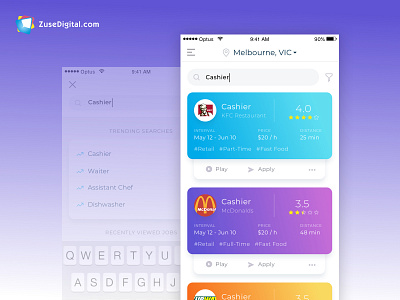 Giggers - Gig economy job marketplace app gig economy interface job app job application marketplace mobile app design search bar search box ui