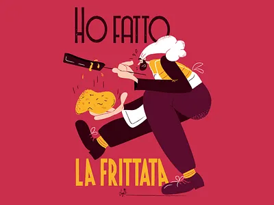 Ho fatto la frittata! art character chef comics cookies cooking food illustration picture restaurant vector visual