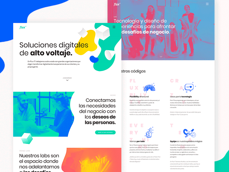 Web Flux IT development motion ui responsive ui ux web wordpress