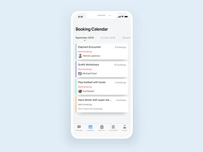 Booking Calendar app booking calendar flat ios mobile travel ui uidesign ux vietnam