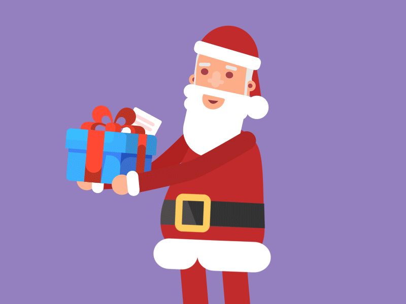 Santa Walk after effects character character animation christmas motion design motion graphics present rubberhose santa