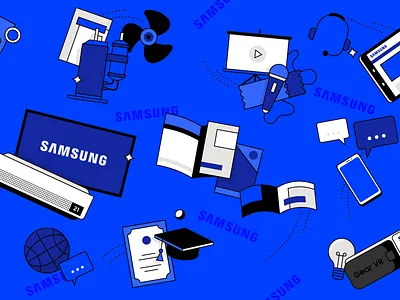 Samsung SEACE Installer Campaign agency artwork brand branding campaign clear concept creative flat design flatdesign identity illustrated illustration illustrator minimal samsung simple storytelling vector visual identity