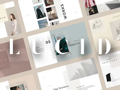 Lucid Keynote Presentation Template brand deck fashion keynote layout mood pastel presentation slide style trend typography