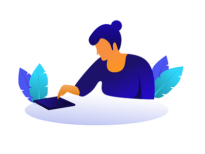 Illustration challenge in XD #004 app character clean design illustration interface ui vector web