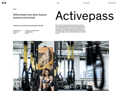 U+D Project Detail branding clean corporate identity design digital flat identity interace layout logo minimal minimalism portfolio showcase simple design type typography ux web webdesign