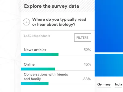 Mobile data explorer data data visualization gradient mobile surveys ui