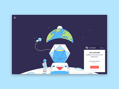 File Download Page - Soverin download file illustration minimal soverin transfer ui ux