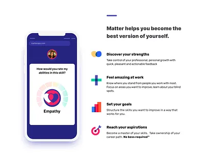 We're working on some new updates for the Matter site design mobile web simple ui web