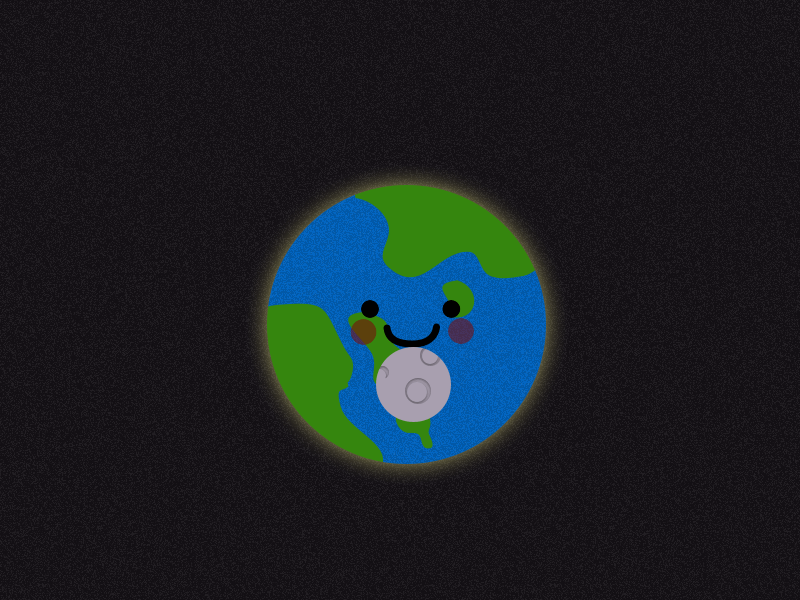 Motion Design: Earth and Moon animation driver illustration principle sketch