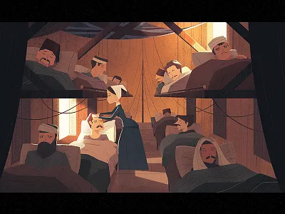 Florence Nightingale crimea flag history hospital illustration light nightingale nurse soldier tent war woman