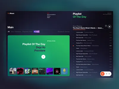 Exercise No.1 clean concept design minimal music player playlist promo site ui web website