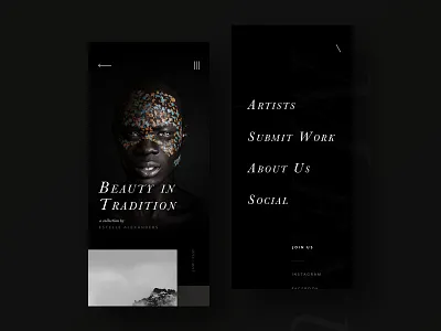 Artsins Studio _ Mobi menu photography portfolio ui uidesign ux ux design web webdesign website