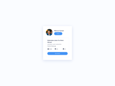 Post Card UI Design article card ui daily ui dailyui ildiesign ildiko ignacz ui ui design ui pattern ui practice ux