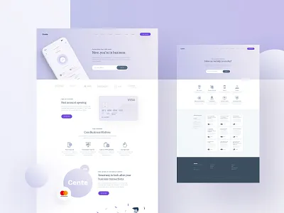 Cente Landing & Customer Support Page - Color Explorations credit debit card design fluid gradient landing page level simplicity usability marketing website interface minimal mobile app design online banking security pictogram fintech branding special offer trend ui user experience design user flow ux video conference call video meeting application web