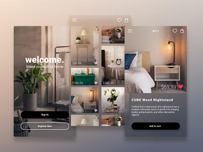 Home Interior App Design app concept application furniture app home interior mobile mobile app ui ux ui app ui deisgn