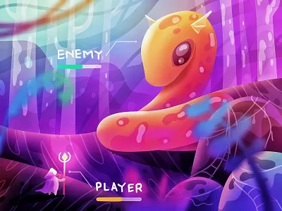 Inspiring Tips for new designers adventure character dragon forest gradient hero illustration magician monster mythical creature mythical creature. beast plant snake woods