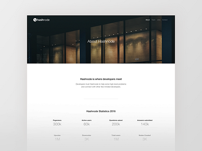 Hashnode Website Redesign about careers contact design hashnode interface site team ui ux web website