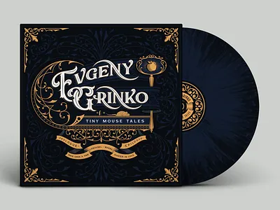 Evgeny Grinko - Tiny Mouse Tales - Vinyl Jacket album book cover lettering logotype music ornamental record typography vinyl
