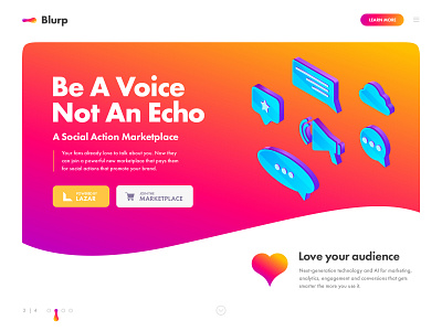 Blurp background branding colorful colors design fun gradient icon illustration landing mobile modern page typography ui ux vector wallpaper web website