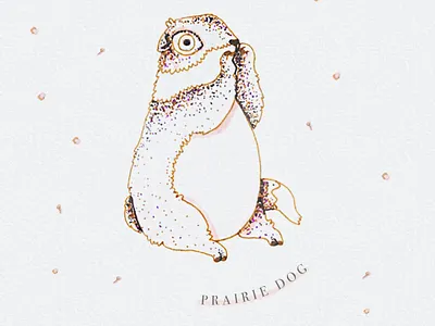 Prairie Dog animal animal art animal illustration dog dog illustration handdrawn handdrawn art handdrawn illustration illustration ink ink art ink illustration pastel pastel art pastel illustration prairie prairie dog