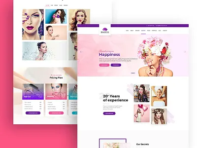 BeautyPress - Beauty Salon Spa WordPress Theme animation beauty beauty center branding design logo parlour salon salons spa typography ui ux web website wellness