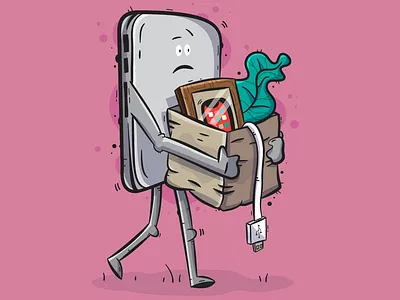 Old Macbook Pro adobeillustrator character characterdesign funny illustration laptop macbook pro plants sad usb wacom