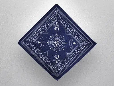 Bandana Design for Greenhead Lobster anchor bandana lobster maine paisley pattern stonington