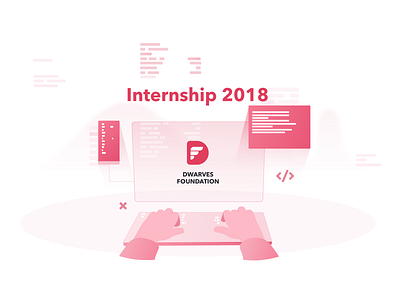 Internship 2018 branding cover illustration illustrator ui website
