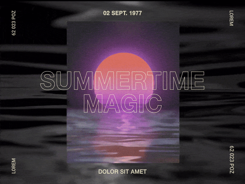 SUMMERTIME MAGIC abstract after affects animation art festival gif gradient illustration minimal modern music ocean portfolio print retro summer sun video vintage web