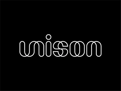 Unison Wordmark brand branding custom type flow logo overlap type typography unison wordmark