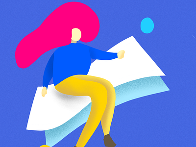 Woman Illustration abstract art bright color design flat illustration texture woman