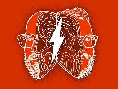 Fireside Podcast 004 Cover faces fireside podcast lightning podcast portrait procreate