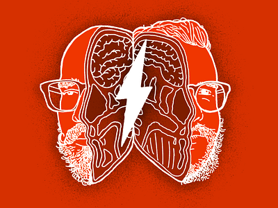 Fireside Podcast 004 Cover faces fireside podcast lightning podcast portrait procreate