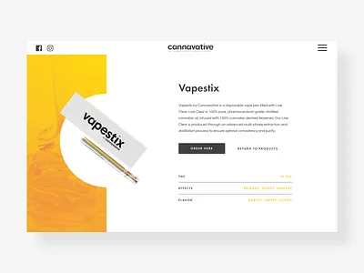 Product Detail Shot cannabis design ui web
