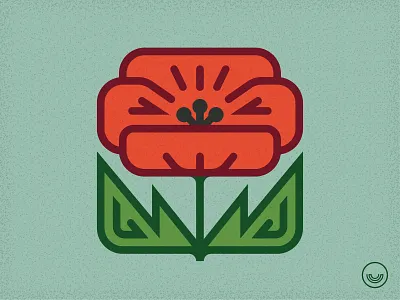 We Remember flower icon logo poppy remembrance veterans day
