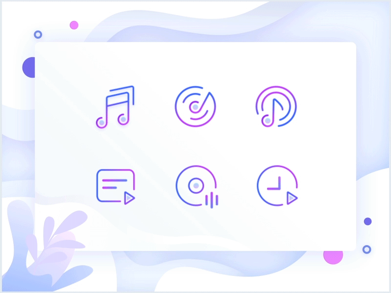 music icon app clean color design icon ios kit project ui