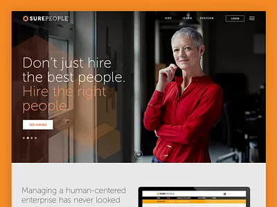Surepeople Website Design b2b homepage web