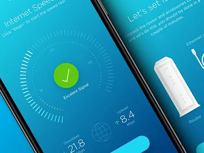 Router Manager Mobile App 3 app blue iphone ui ui design user interface ux