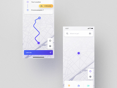 Mellow UI Kit Map app blue blur categories design explore frish gradient kit light map mellow navigation purple style typography ui ux yung