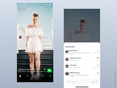 Video platform animation clean dashboard design dress ecommerce app fashion interaction interface ios iphone minimal mobile shop tikto ui video