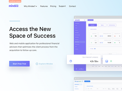 Saas Mindee App Exploration able app content design interface milkovone mindee saas ui ux web wip