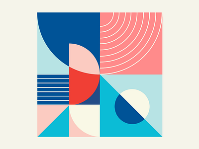 Shapes & things art geometric geometry graphic graphic design illustration line line art pastel