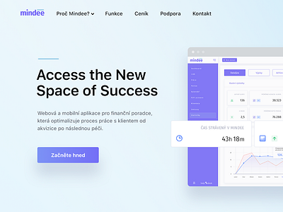 Saas Mindee App Exploration 2 able. app clear content design interface milkovone mindee ui ux web web app wip