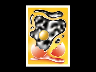 Sunny Side dropbox egg print surrealism texture